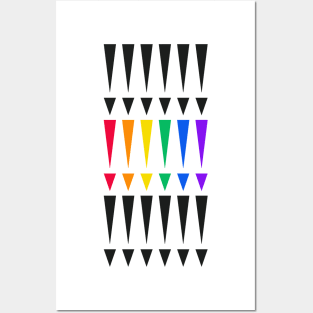 Trianglular Rainbow Pattern Posters and Art